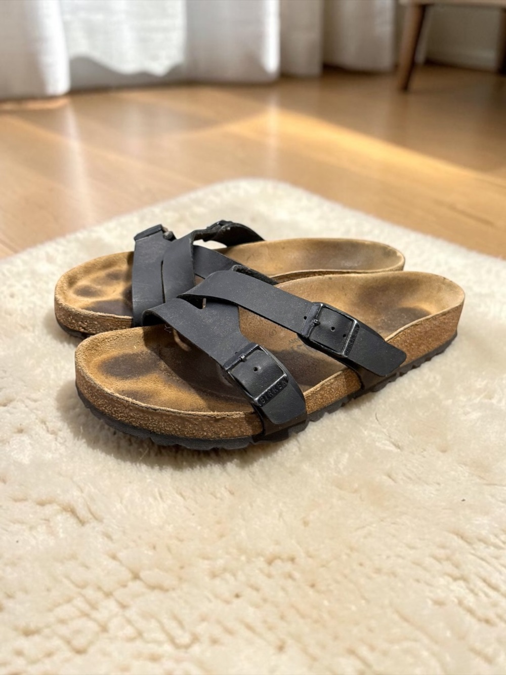 Birkenstock Yao Black Birko-Flor Sandals